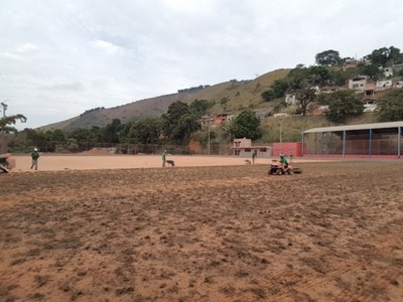 Construção Campo Society Grama Natural Araçatuba - Construção Campo de Futebol
